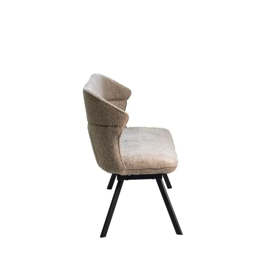 Giga Meubel Eetkamerbank Taupe Stof - 160x60x88cm - Zithoogte 48cm - Avery
