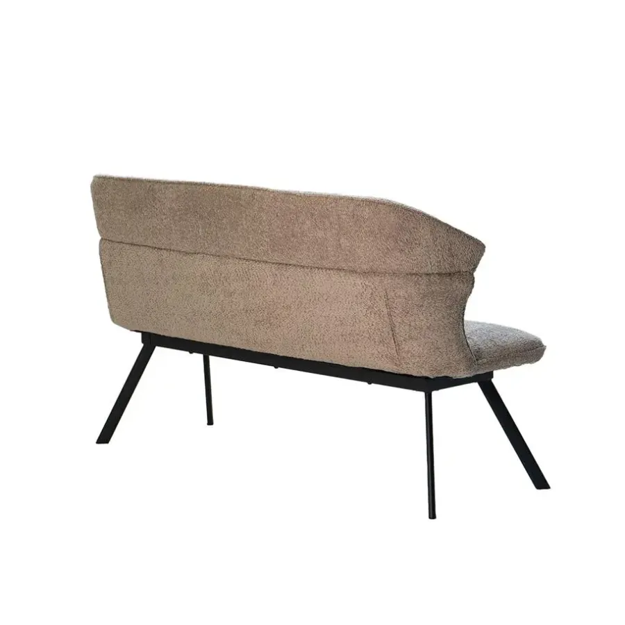 Giga Meubel Eetkamerbank Taupe Stof - 160x60x88cm - Zithoogte 48cm - Avery