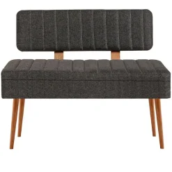 Eetkamerbanken-Emob Eetkamerbank Vina - 110x40x82cm - den/antraciet