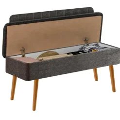 Eetkamerbanken-Emob Eetkamerbank Vina - 110x40x82cm - den/antraciet