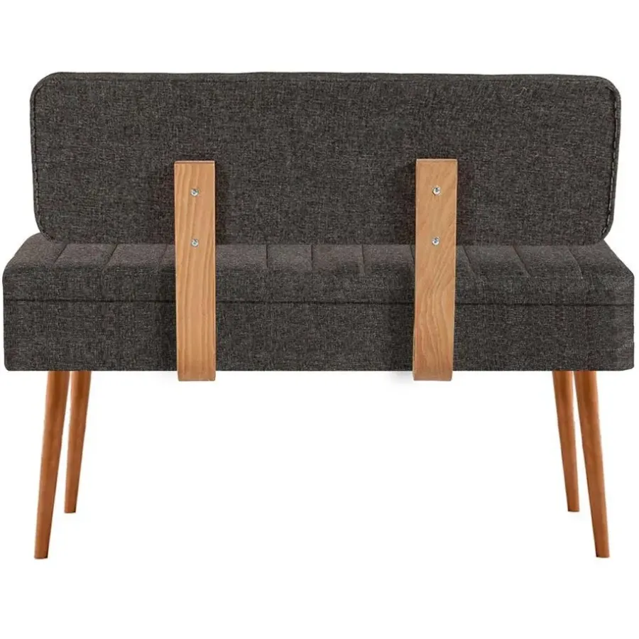 Eetkamerbanken-Emob Eetkamerbank Vina - 110x40x82cm - den/antraciet