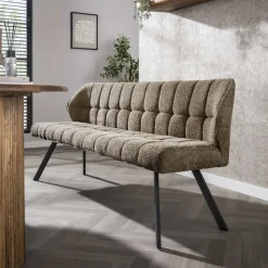 Giga Living Eetkamerbank 2,5-Zits - Bouclé Zand - 180x59x84cm - Raster