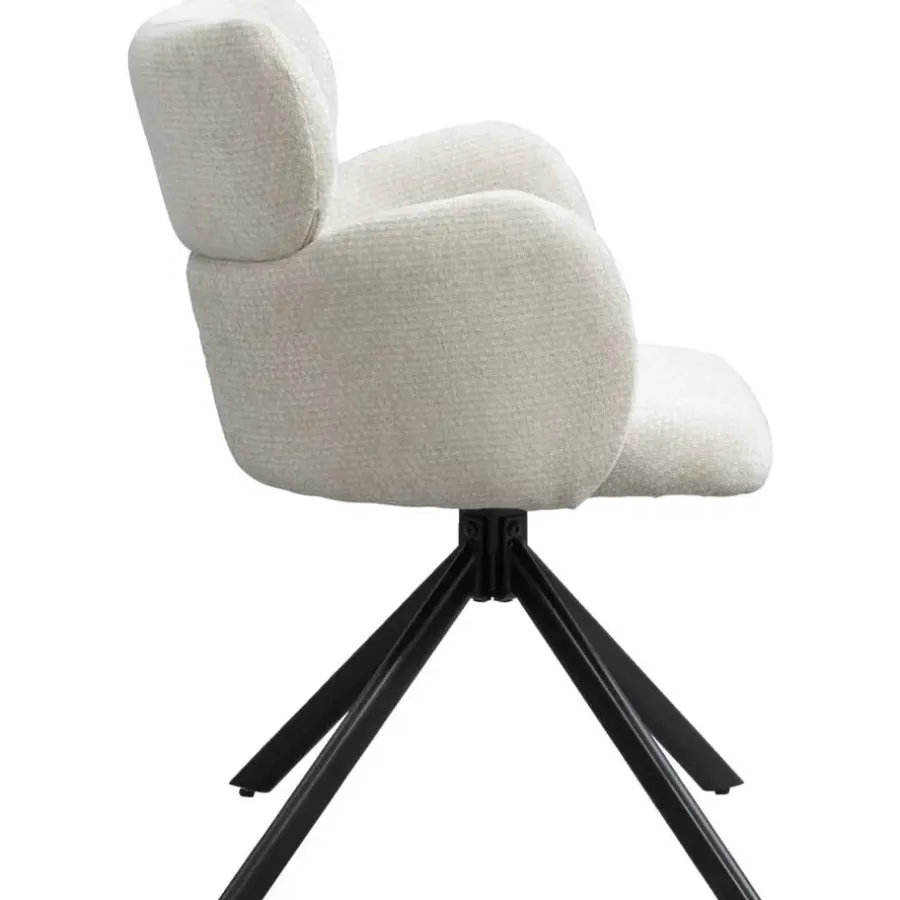 Eetkamerstoelen-Leen Bakker Eetkamerstoel Coco - beige
