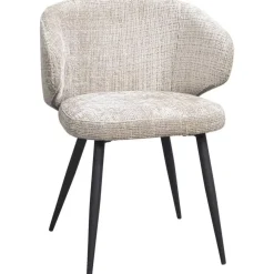 Eetkamerstoelen-Leen Bakker Eetkamerstoel Demi - beige