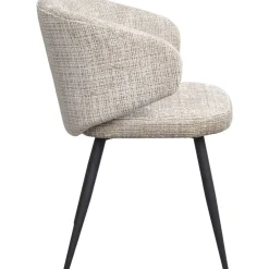 Eetkamerstoelen-Leen Bakker Eetkamerstoel Demi - beige