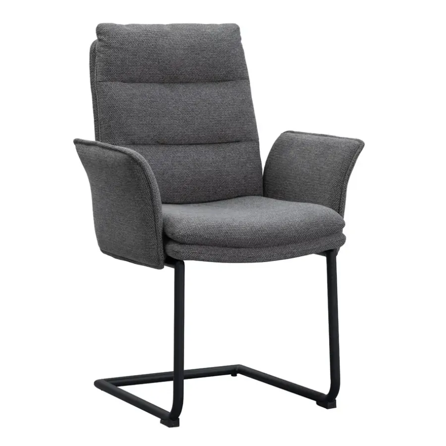 Eetkamerstoelen-Leen Bakker Eetkamerstoel Evi - antraciet