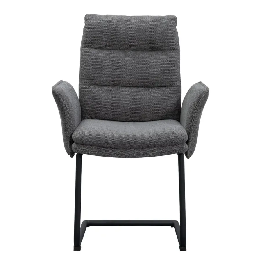 Eetkamerstoelen-Leen Bakker Eetkamerstoel Evi - antraciet