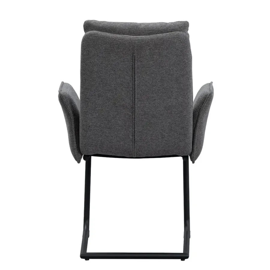 Eetkamerstoelen-Leen Bakker Eetkamerstoel Evi - antraciet