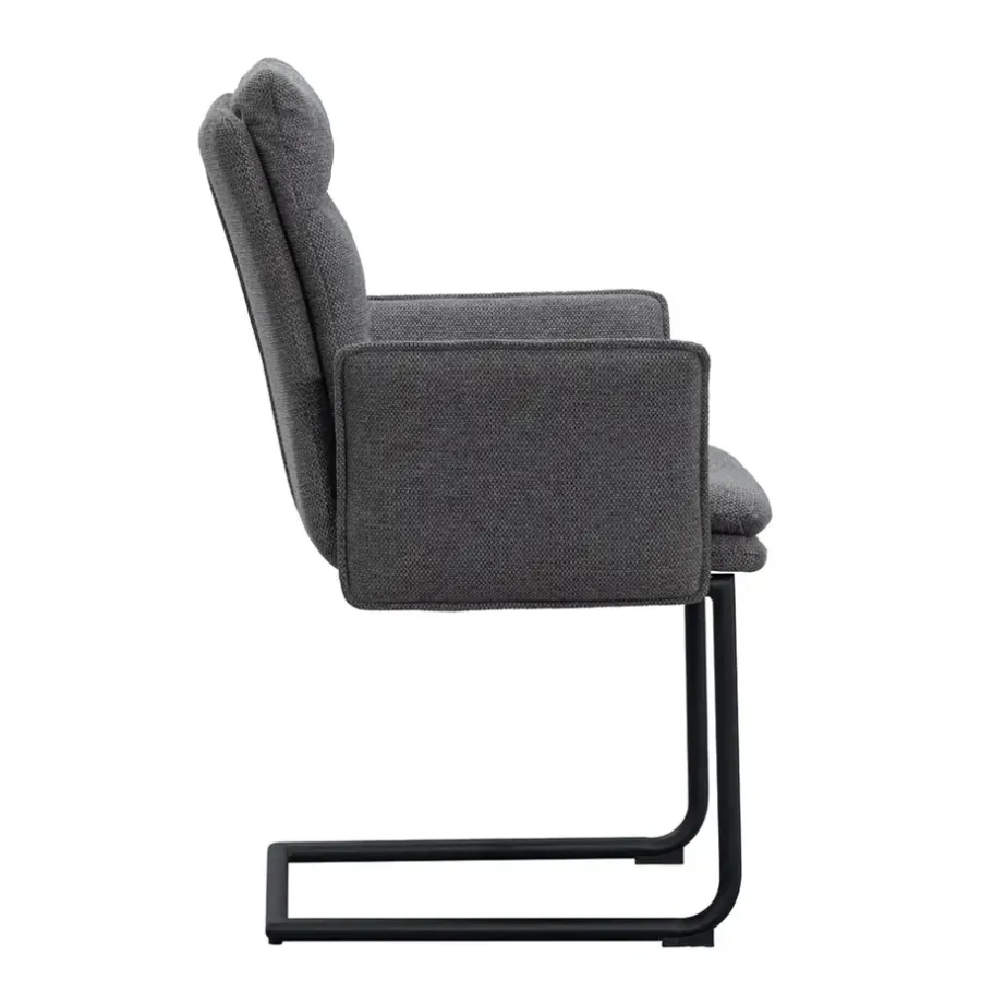 Eetkamerstoelen-Leen Bakker Eetkamerstoel Evi - antraciet