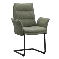 Eetkamerstoelen-Leen Bakker Eetkamerstoel Evi - groen