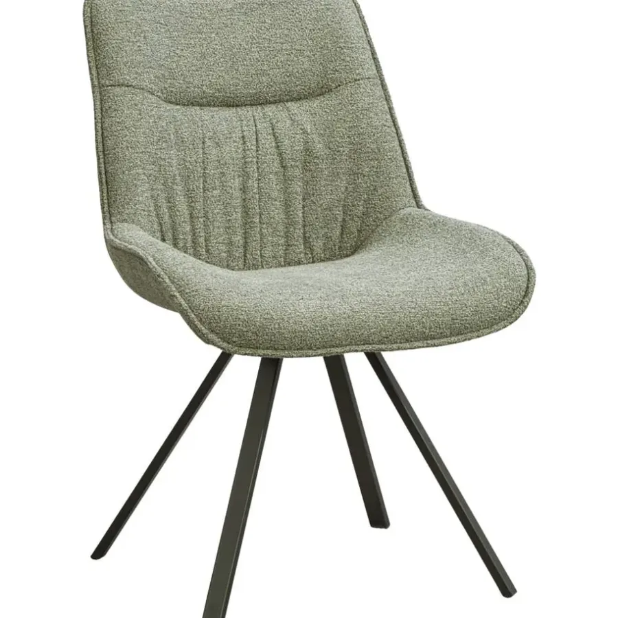 Eetkamerstoelen-Leen Bakker Eetkamerstoel Gijs - groen