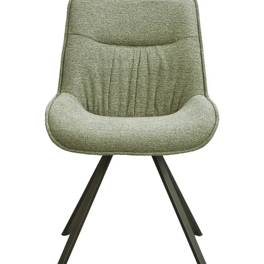 Eetkamerstoelen-Leen Bakker Eetkamerstoel Gijs - groen