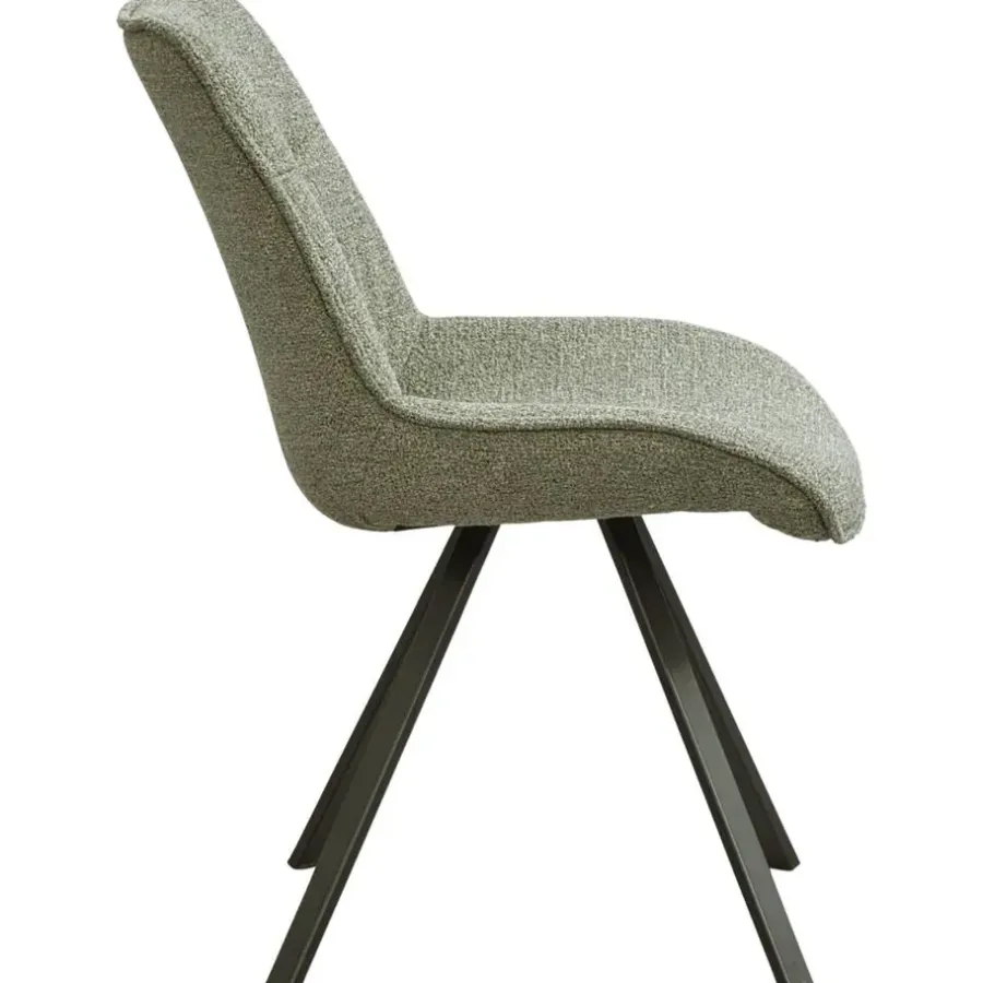 Eetkamerstoelen-Leen Bakker Eetkamerstoel Gijs - groen