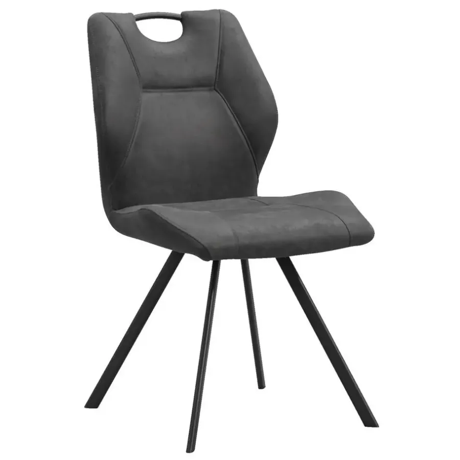 Eetkamerstoelen-Leen Bakker Eetkamerstoel Jesse - antraciet