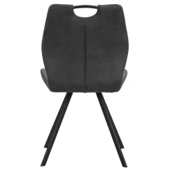 Eetkamerstoelen-Leen Bakker Eetkamerstoel Jesse - antraciet