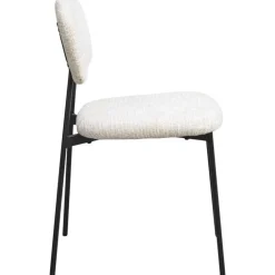 Eetkamerstoelen-Leen Bakker Eetkamerstoel Maud - crème