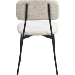 Eetkamerstoelen-Leen Bakker Eetkamerstoel Maud - crème