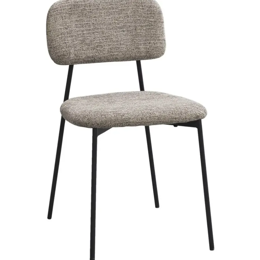 Eetkamerstoelen-Leen Bakker Eetkamerstoel Maud - grijs