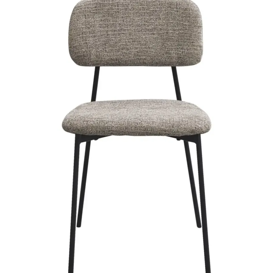 Eetkamerstoelen-Leen Bakker Eetkamerstoel Maud - grijs