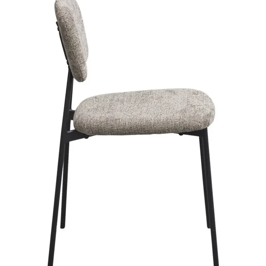 Eetkamerstoelen-Leen Bakker Eetkamerstoel Maud - grijs