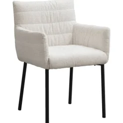 Eetkamerstoelen-Leen Bakker Eetkamerstoel Mees - crème