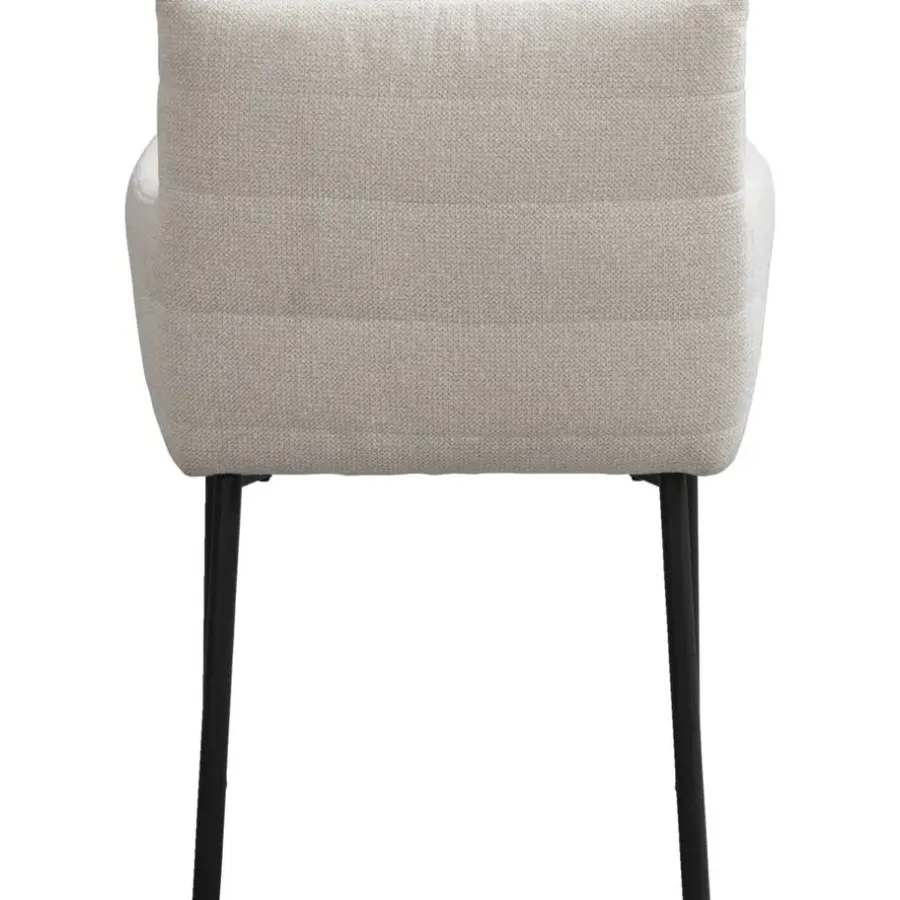 Eetkamerstoelen-Leen Bakker Eetkamerstoel Mees - crème