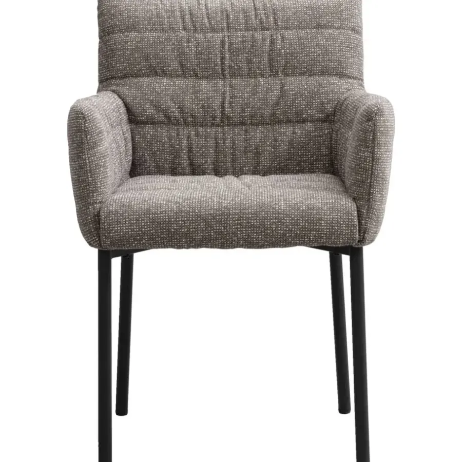 Eetkamerstoelen-Leen Bakker Eetkamerstoel Mees - taupe