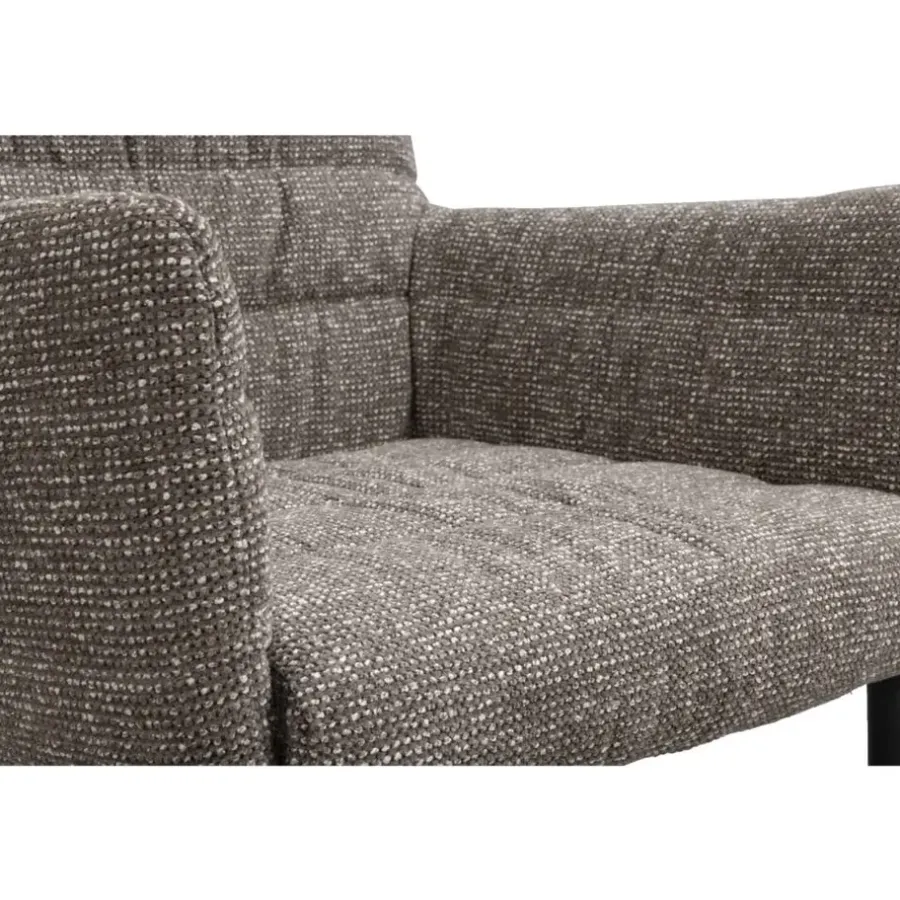 Eetkamerstoelen-Leen Bakker Eetkamerstoel Mees - taupe