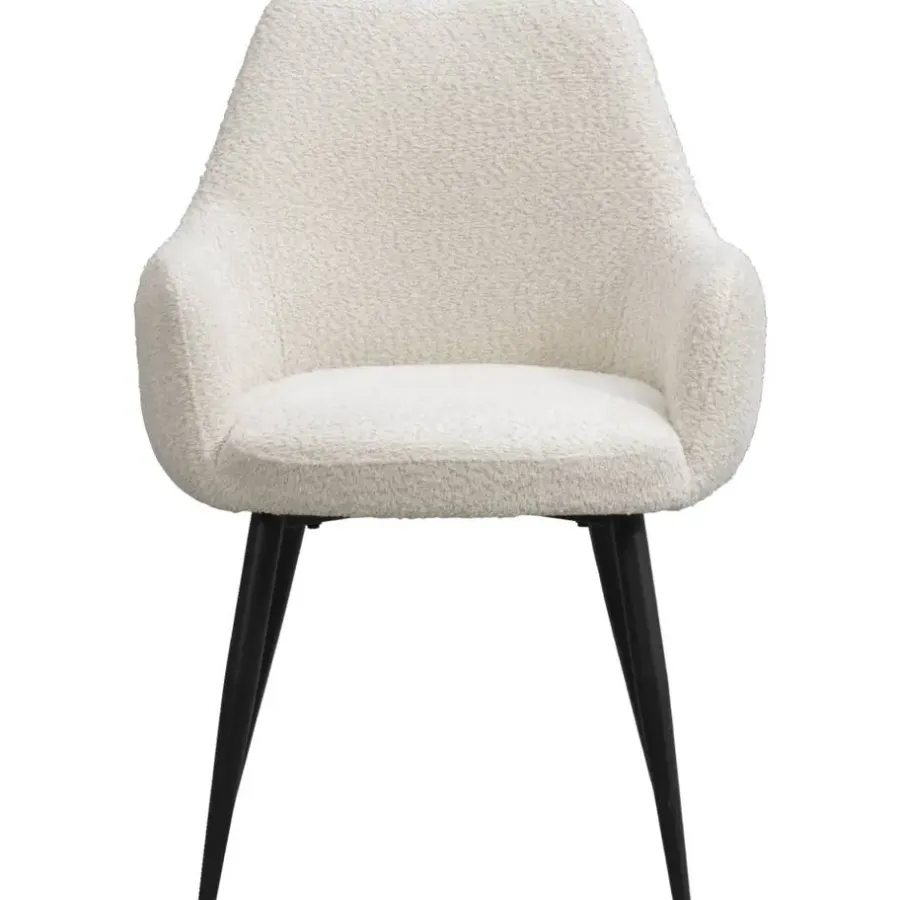 Eetkamerstoelen-Leen Bakker Eetkamerstoel Noah - crème