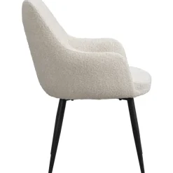 Eetkamerstoelen-Leen Bakker Eetkamerstoel Noah - crème
