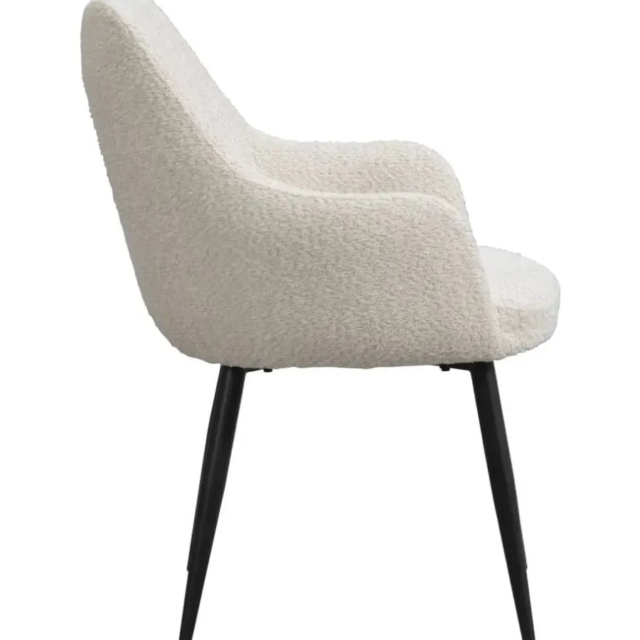 Eetkamerstoelen-Leen Bakker Eetkamerstoel Noah - crème