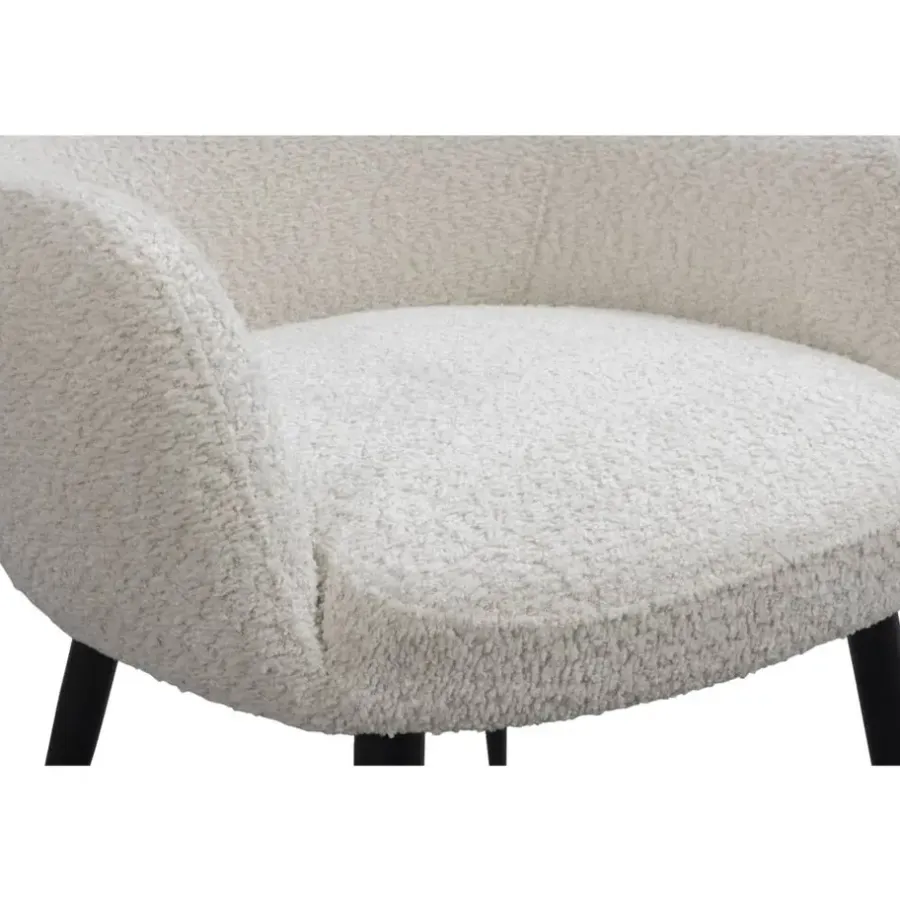 Eetkamerstoelen-Leen Bakker Eetkamerstoel Noah - crème