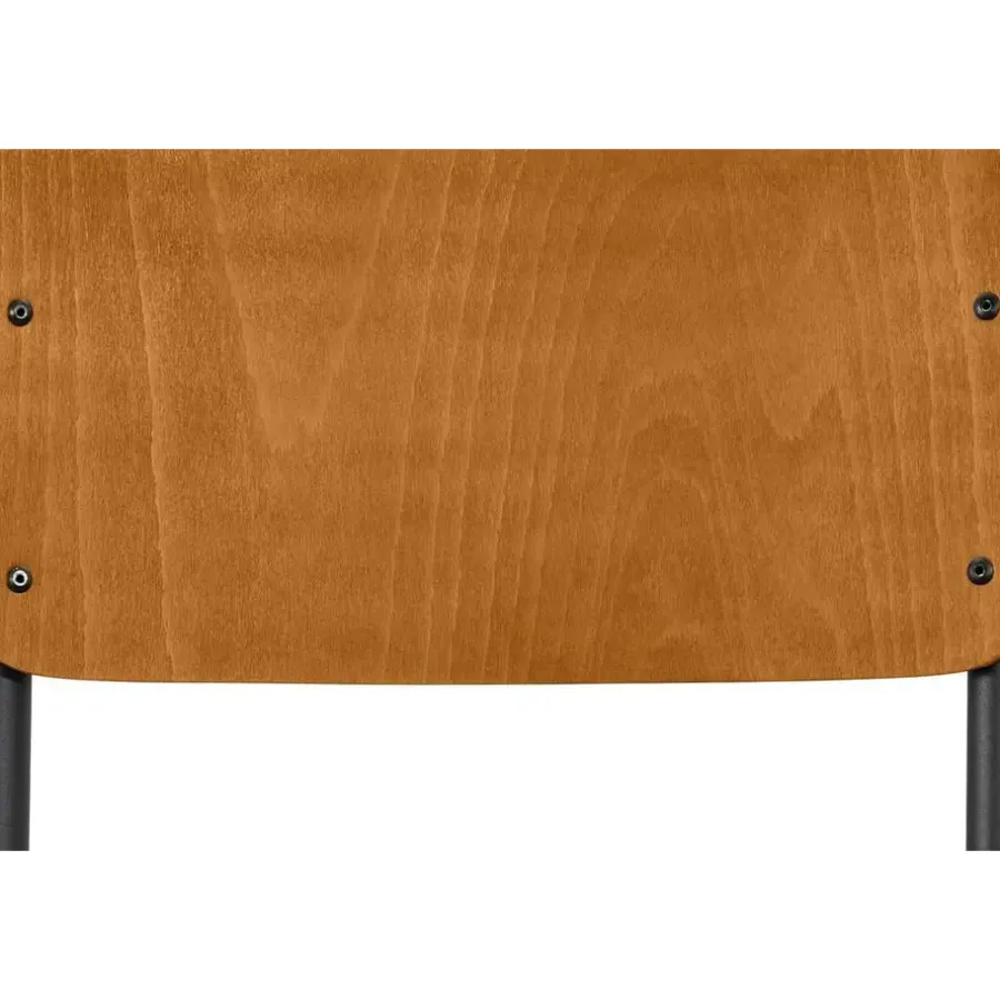 Eetkamerstoelen-Leen Bakker Eetkamerstoel Oscar - hout - bruin/zwart
