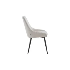 Eetkamerstoelen-Furnihaus Eetkamerstoel Oscar Beige Stof Set van 2