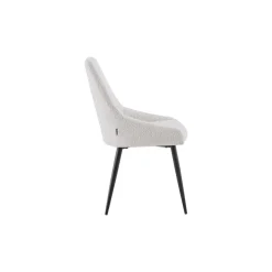 Eetkamerstoelen-Furnihaus Eetkamerstoel Oscar Beige Boucle Set van 2