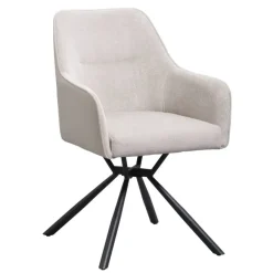 Eetkamerstoelen-Leen Bakker Eetkamerstoel Saar - beige