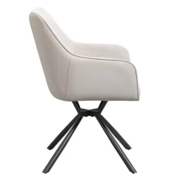 Eetkamerstoelen-Leen Bakker Eetkamerstoel Saar - beige