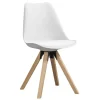 Eetkamerstoelen-Leen Bakker Eetkamerstoel Senja - wit - hout