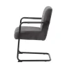 Eetkamerstoelen-Giga Living Eetkamerstoel Stof Donkergrijs - Incl. Armleuning - Trout - Set van 2