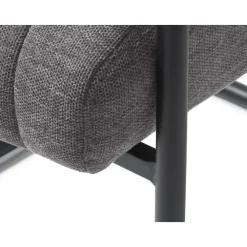 Eetkamerstoelen-Giga Living Eetkamerstoel Stof Donkergrijs - Incl. Armleuning - Trout - Set van 2