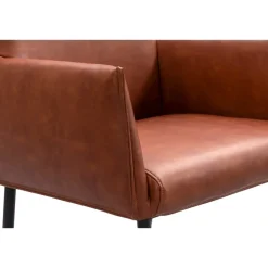 Eetkamerstoelen-Leen Bakker Eetkamerstoel Teun - cognac