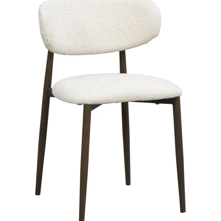 Eetkamerstoelen-Leen Bakker Eetkamerstoel Tibor - crème
