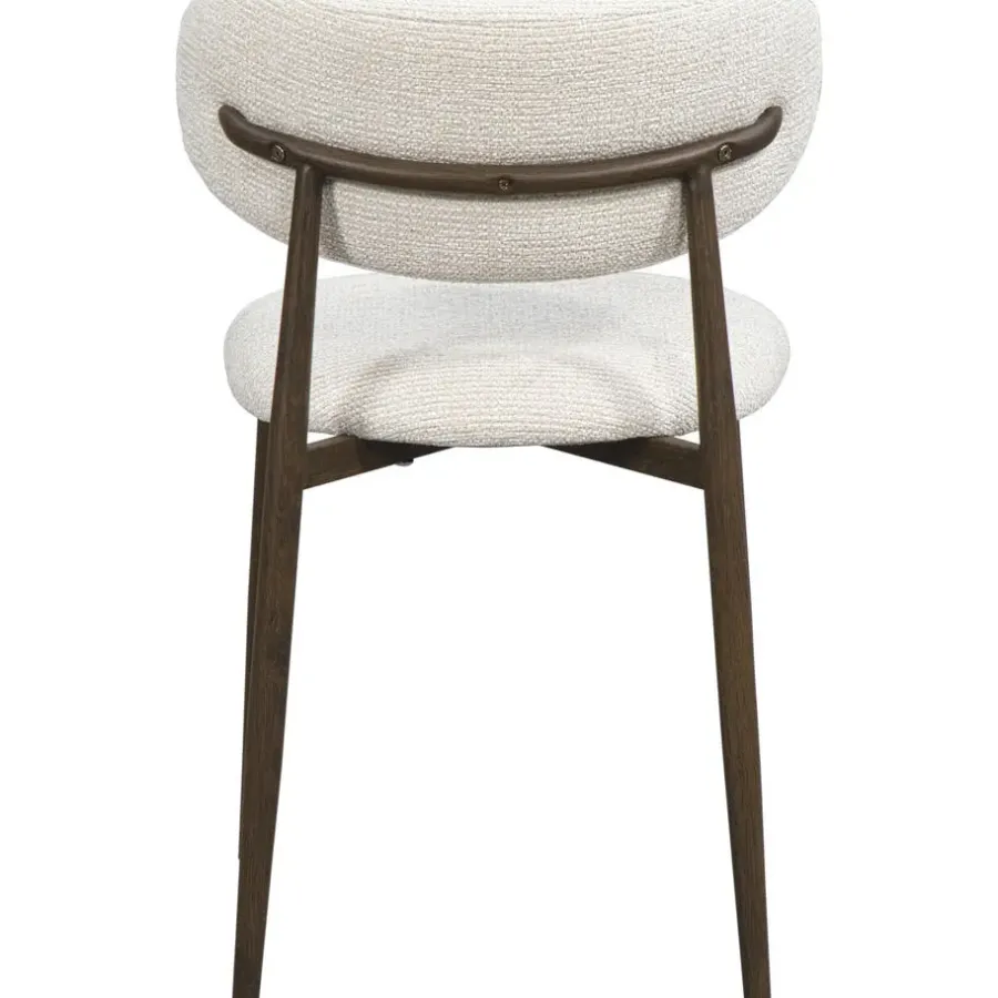 Eetkamerstoelen-Leen Bakker Eetkamerstoel Tibor - crème