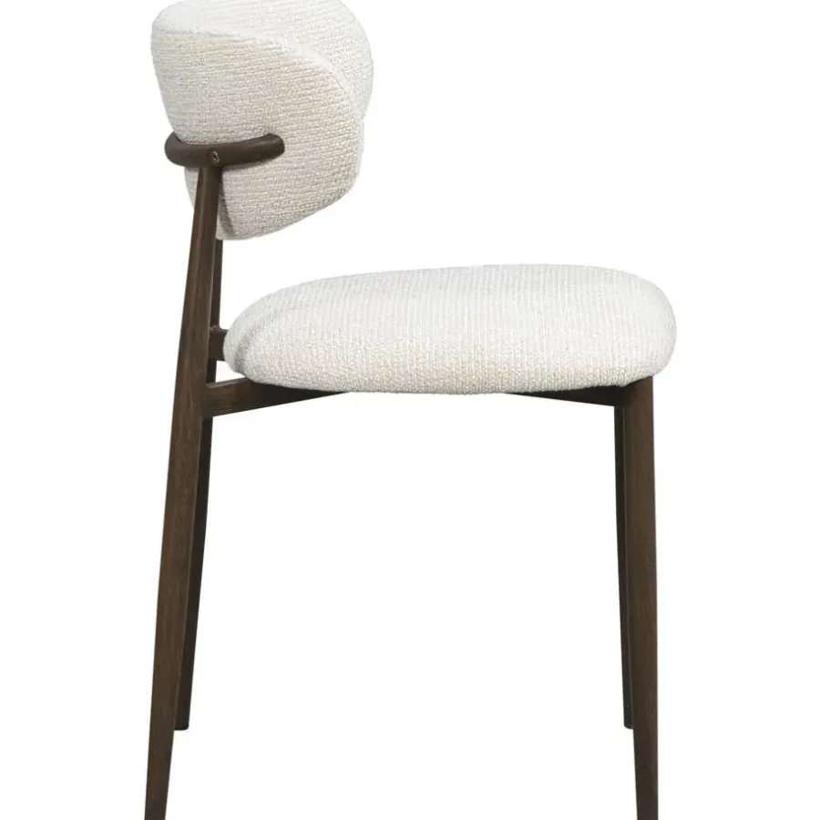 Eetkamerstoelen-Leen Bakker Eetkamerstoel Tibor - crème