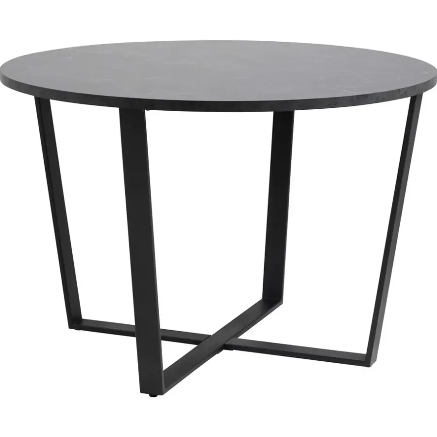 Ronde Eettafels-Leen Bakker Eetkamertafel Alma - zwart - 75xØ110 cm