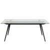 Rechthoekige Eettafels-Leen Bakker Eetkamertafel Billum - transparant - 90x180x75 cm