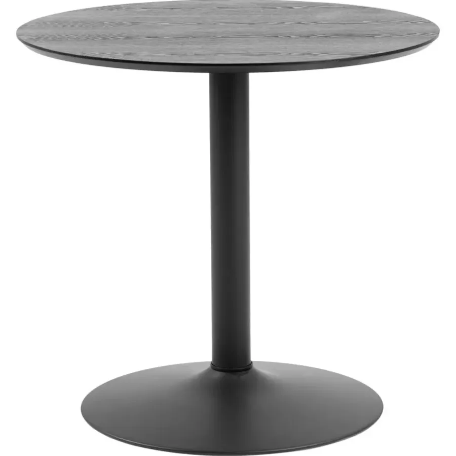 Leen Bakker Eetkamertafel Ivano - zwart - 75xØ80 cm