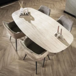 Giga Living Eetkamertafel Keramiek - 180x90x76cm - Deens Ovaal - Ceramic