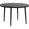 Ronde Eettafels-Leen Bakker Eetkamertafel Lexy rond - mangohout/zwart - 76xØ120 cm