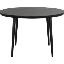Ronde Eettafels-Leen Bakker Eetkamertafel Lexy rond - mangohout/zwart - 76xØ120 cm